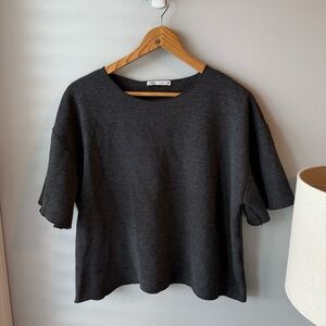 Zara Knit Short Sleeve Sweater Tee